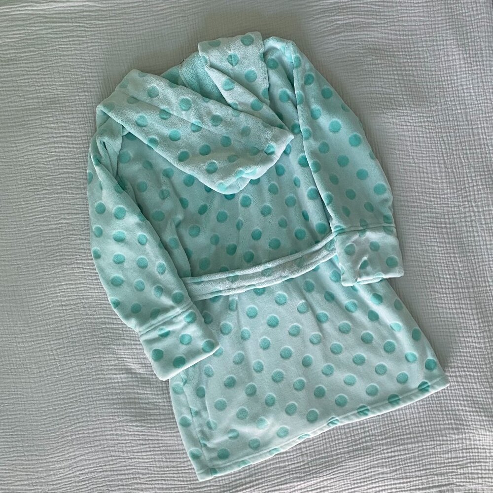 PINK Hooded Mint Green Robe (XS/S) - Picture 2 of 5